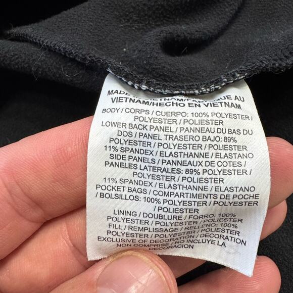 Black Nike Running Quilted Collared Jacket Vest Womens Size Large L - Picture 3 of 5